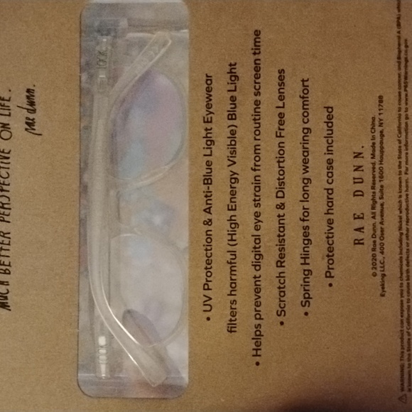 Rae dunn premium blue light blocking reading glasses +1.50 strength - Picture 3 of 3